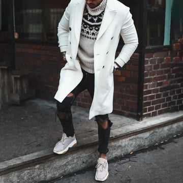 Fashion Men Woolen Coat New Solid