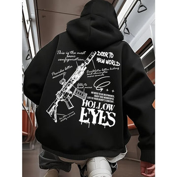 Men's Fashion Trend Guns English Printed