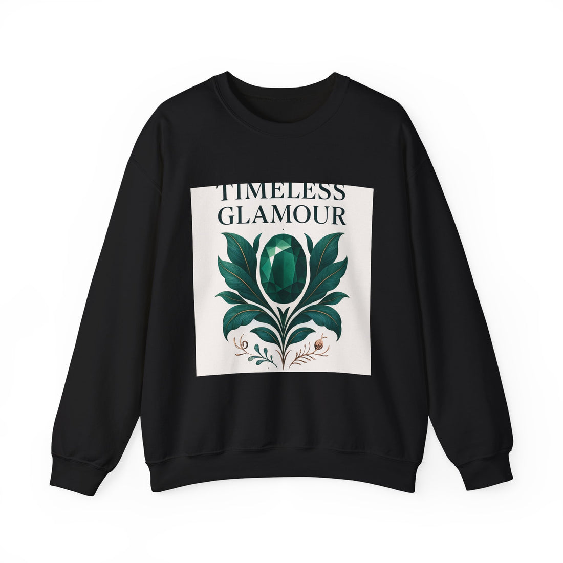 Sweatshirt — Timeless Glamour Floral Jewel Graphic Crewneck