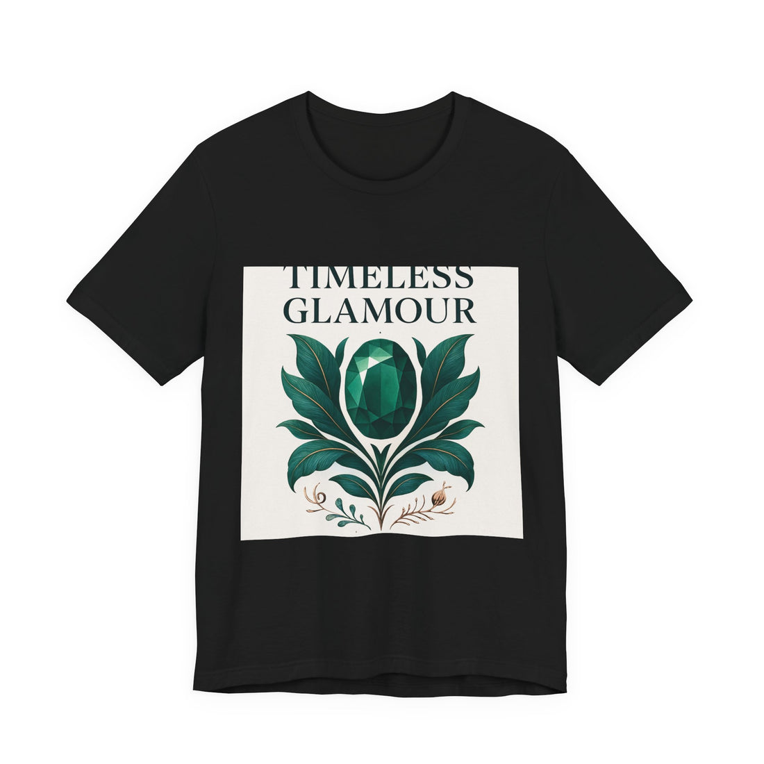 Timeless Glamour Floral Tee — Vintage Botanical Graphic T-Shirt