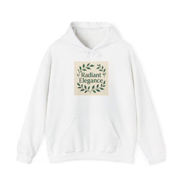Radiant Elegance Hoodie — Botanical Wreath Graphic Sweatshirt