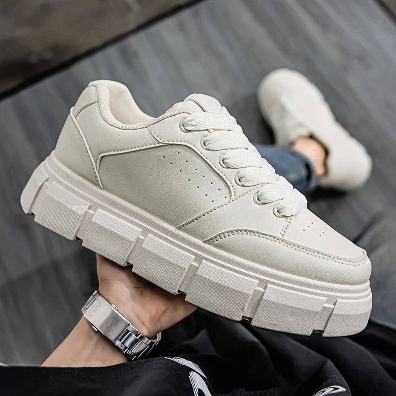 2025 New Arrival Solid Color Thick Sole Walking Shoe Sports