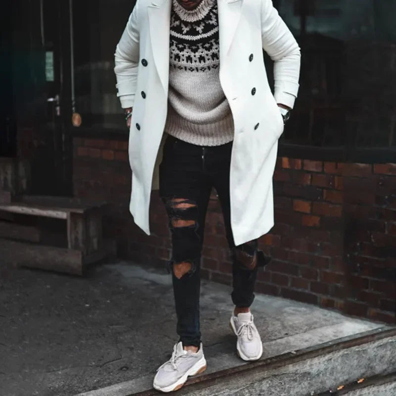 Fashion Men Woolen Coat  New Solid