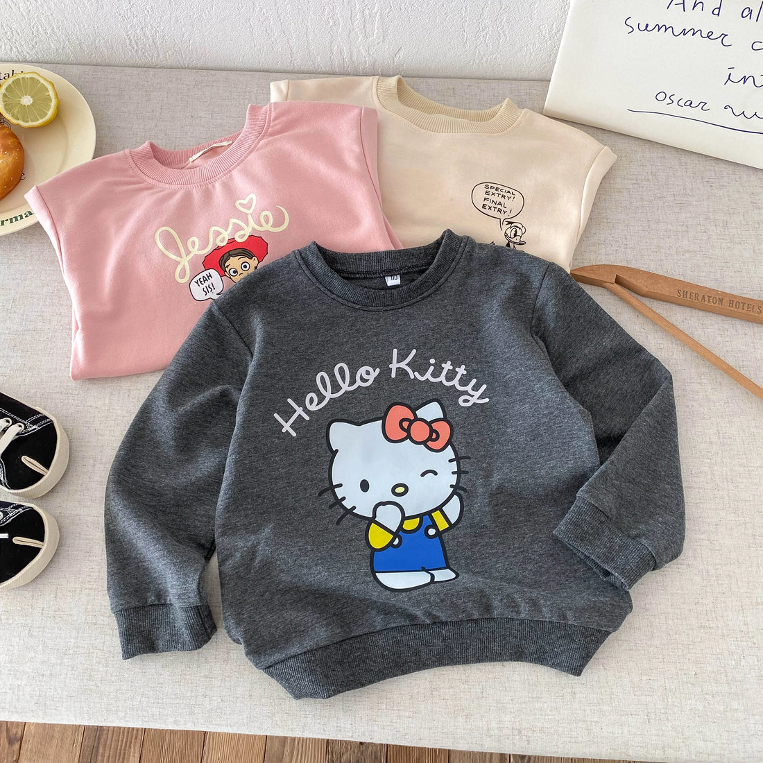 Kids Fashion Casual Costume Round Neck Tops