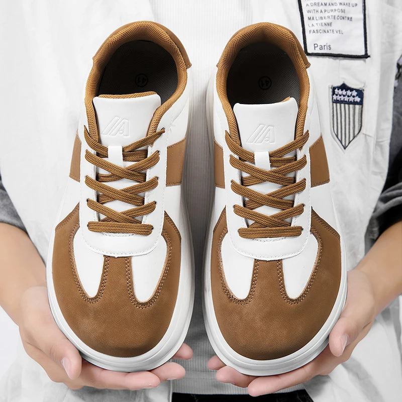Wide Toe Mens Barefoot Shoes Leather Minimalist Walking Sneakers