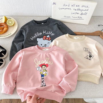 Kids Fashion Casual Costume Round Neck Tops
