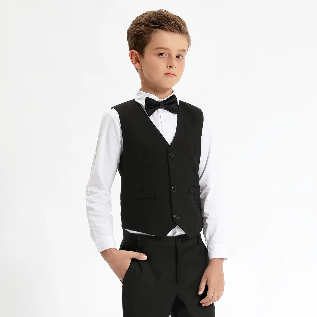 Kids Vest Children Black Boys Waistcoats Toddler